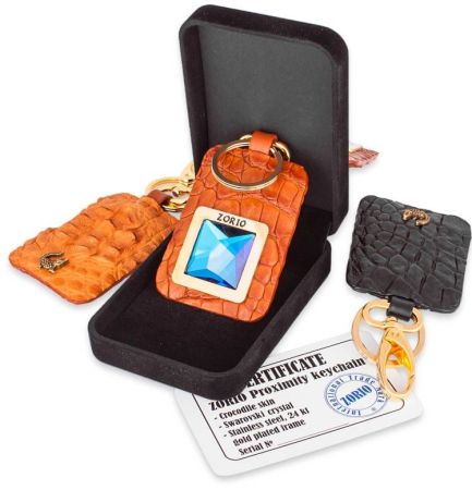 Бесконтактный RFID брелок ZORIO Prestige с кристаллом Swarovski (черный)