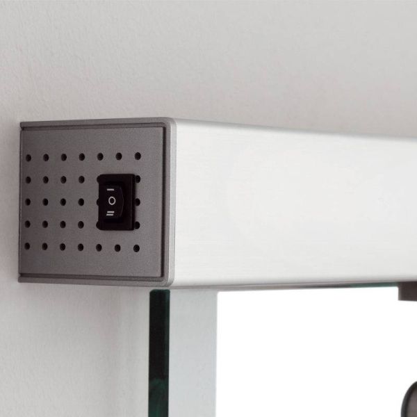 Комплект 1-створчатой раздвижной двери с приводом dormakaba CS 80 Magneo 875мм, стеклянная дверь/ точечные крепления MANET