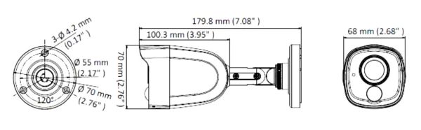 Уличная 5 Мп HD-TVI видеокамера Hiwatch DS-T510(B) (3.6 мм) с PIR-датчиком