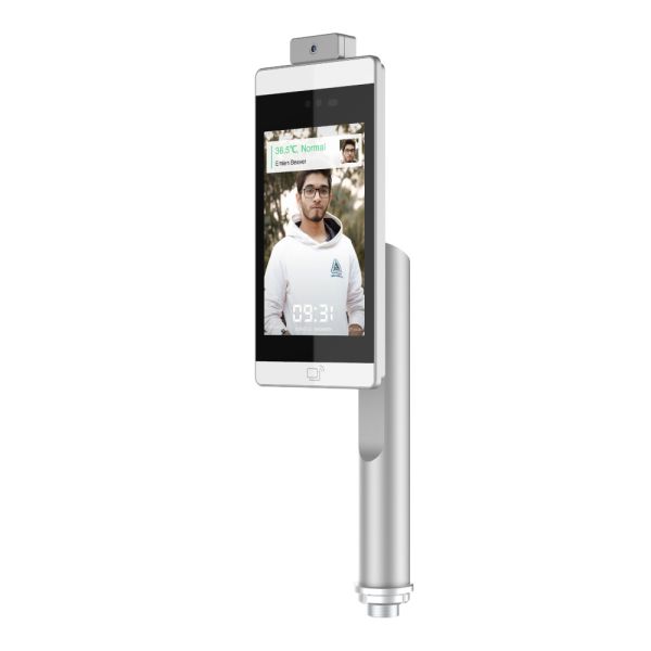 Биометрический терминал распознавания лиц и температуры тела Uface 8T-Temp с кронштейном на турникет