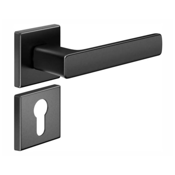 Комплект ручек dormakaba FOLD 02 FO14Y с накладкой под евроцилиндр Комплект ручек dormakaba FOLD 02 FO14Y с накладкой под евроцилиндр