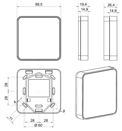 Считыватель-антенна dormakaba 9001-K6 RFID+BLE