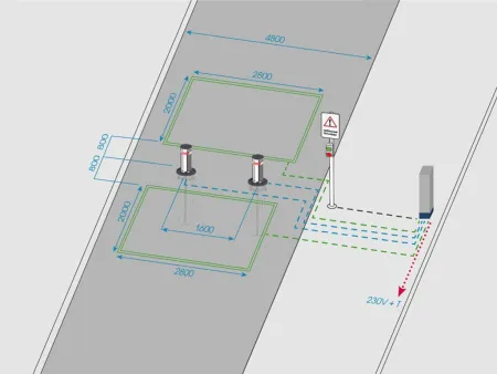 Гидравлический противотаранный боллард Блокпост К12 RAL Гидравлический противотаранный боллард Блокпост К12 RAL