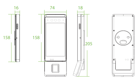 Биометрический терминал учета рабочего времени ZKTeco Horus E1-RFID (ID) Биометрический терминал учета рабочего времени ZKTeco Horus E1-RFID (ID)