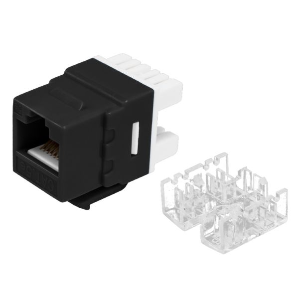 Модуль коммутационный ЛЮ-МКС-6.8К19, тип Keystone 180°, UTP, кат.6, черный