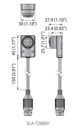 Кубический выносной видеомодуль 2Мп Wisenet SLA-T2480V для IP камеры XNB-6001