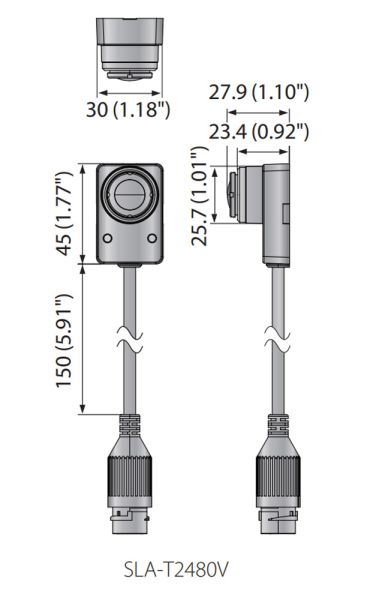 Кубический выносной видеомодуль 2Мп Wisenet SLA-T2480V для IP камеры XNB-6001