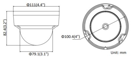 Антивандальная IP-видеокамера 6Мп HikVision DS-2CD2163G0-IS (4 мм) EXIR-подсветкой до 30м