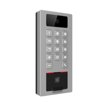 Терминал доступа HikVision DS-K1T502DBFWX-C со считывателем отпечатков пальцев, карт Mifare и 2Мп камерой