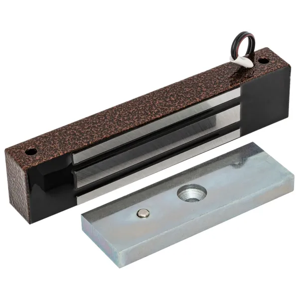 Электромагнитный замок AccordTec ML-180KB с планкой, коричневый