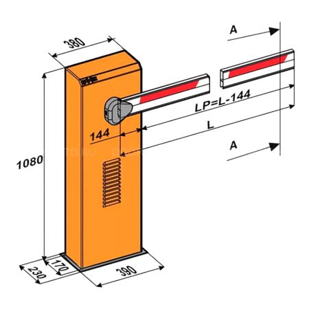 Тумба шлагбаума автоматического FAAC 620 LH для стрел до 5 метров