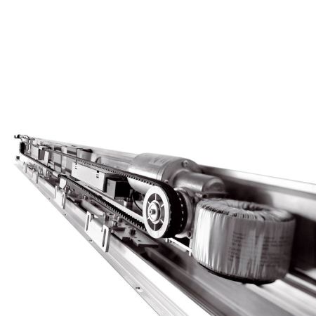 Комплект 2-створчатой раздвижной двери с приводом dormakaba ES 200 и створками FLEX kit.