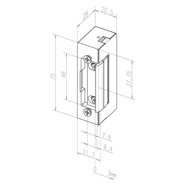 Электромеханическая защелка Smartec ST-SL150NC, без планки, нормально-закрытая