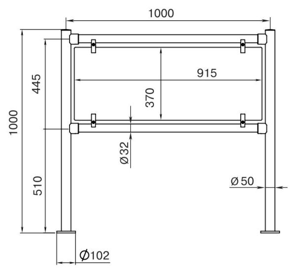 Стационарное ограждение PERCo-BH02 с заполнением