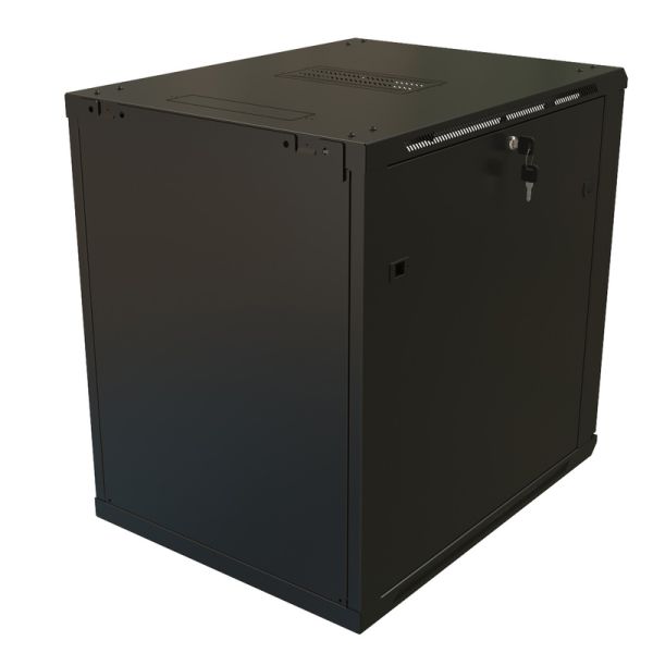Шкаф настенный Hyperline TWB-1268-GP-RAL9004, 19", 12U