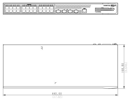 Коммутатор агрегации 28-портовый Dahua DH-AS4300-24GT4GF, управляемый, уровень L2+