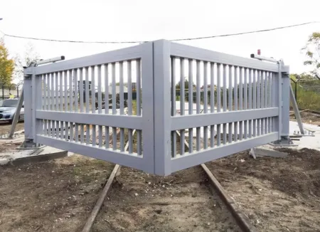 Противотаранные ворота ПВЖ-СБ Кашалот железнодорожные, распашные, гидравлические