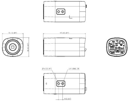 Сетевая IP-видеокамера 2Мп Wisenet XNB-6005, без объектива Сетевая IP-видеокамера 2Мп Wisenet XNB-6005, без объектива