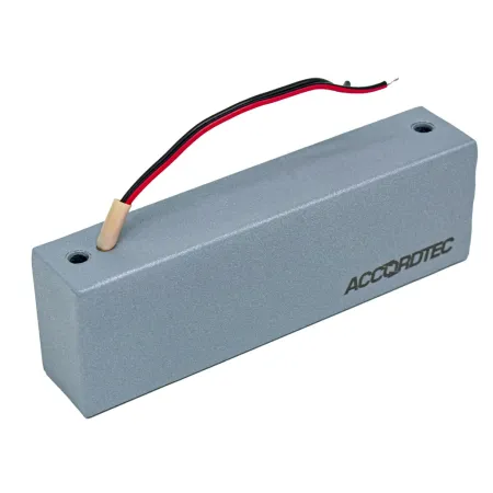 Электромагнитный замок AccordTec ML-300K с уголком, серебряный металлик