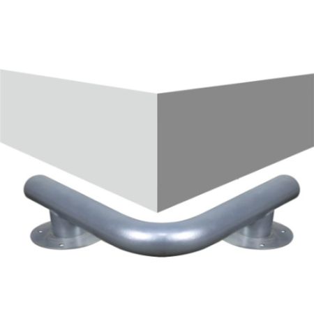 Колесоотбойник металлический КМ-500/76х3 угловой на ножках