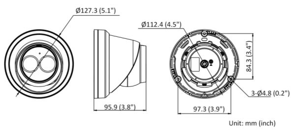 Уличная IP-камера 4Мп HiWatch IPC-T042-G2/U (2.8 мм) с микрофоном Уличная IP-камера 4Мп HiWatch IPC-T042-G2/U (2.8 мм) с микрофоном