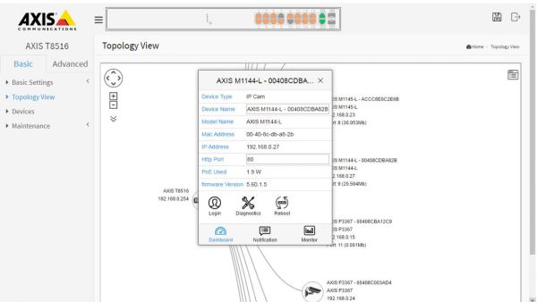 Коммутатор сетевой Axis T8516 PoE+ Network Switch