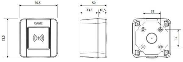 Автономный считыватель Bluetooth Came SELB1SDG3 накладной, для 250 пользователей (806SL-0250)