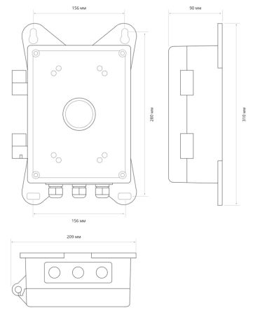 Монтажная коробка для видеокамер Evidence Apix-Jbox/EPZ Монтажная коробка для видеокамер Evidence Apix-Jbox/EPZ