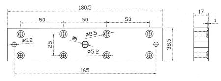 IS адаптер Smartec ST-BR250IS для выноса крепления якоря замка на 17 мм IS адаптер Smartec ST-BR250IS для выноса крепления якоря замка на 17 мм