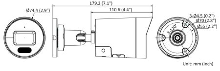 Сетевая IP-видеокамера ColorVu 4Мп HikVision DS-2CD2047G2H-LIU/SL (6 мм), черная с интеллектуальной гибридной подсветкой