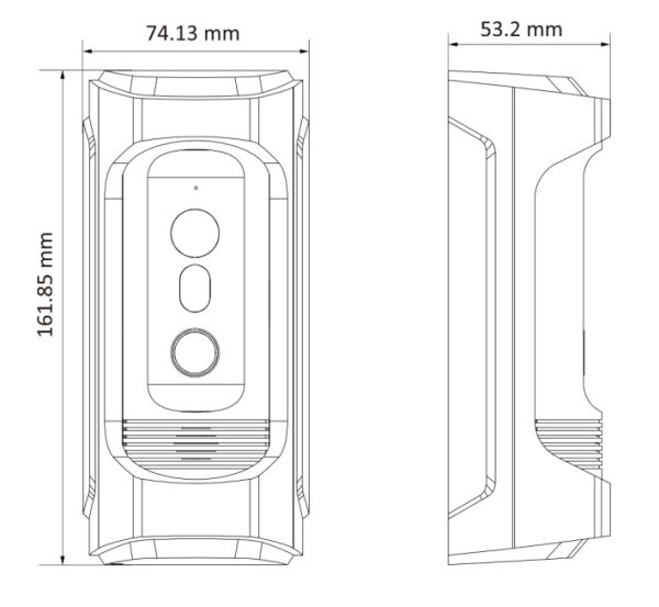 IP вызывная панель 2Мп HikVision DS-KB8113-IME1(B) с антивандальной защитой