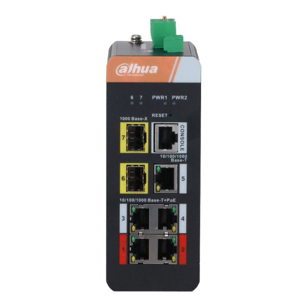 Управляемый 4-портовый промышленный PoE коммутатор Dahua DH-IS4207-4GT-120