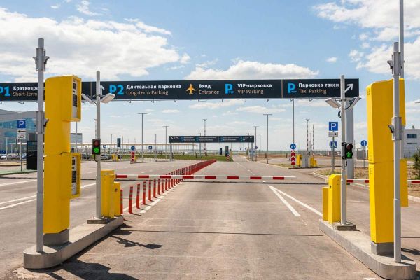 Въездная стойка двухуровневая АП-ПРО 01- 2У Комфорт с мягкими билетами (термолента)