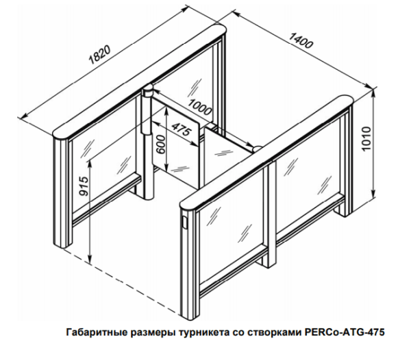 Комплект створок PERCo ATG-475 шириной 475мм для турникета "Скоростной проход" ST01 Комплект створок PERCo ATG-475 шириной 475мм для турникета "Скоростной проход" ST01