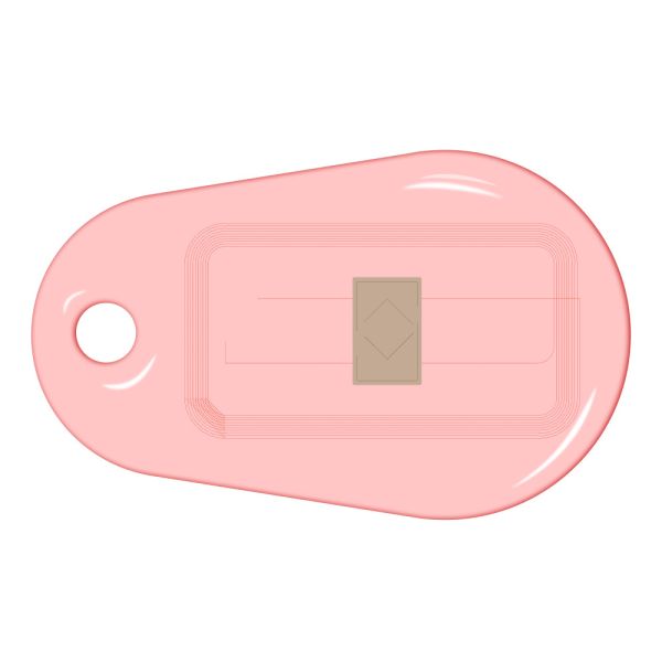 Бесконтактный RFID-брелок SMARTTAG Caramel NXP Mifare Plus SE 1k, прозрачный