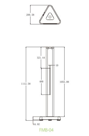 Кронштейн напольный ZKTeco FMB-04 для терминалов