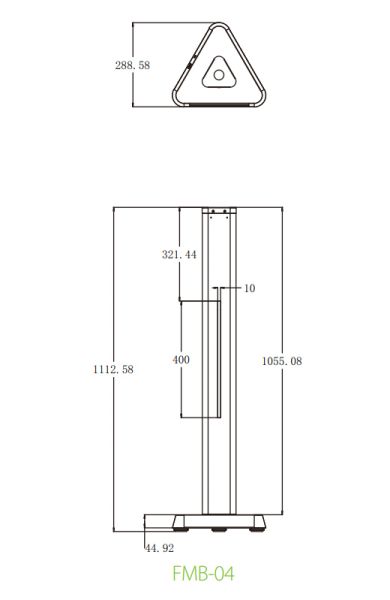 Кронштейн напольный ZKTeco FMB-04 для терминалов