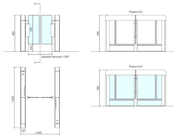 Сенсорный барьер dormakaba Argus 60