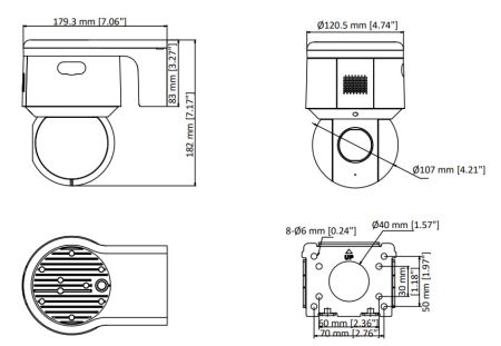 Уличная скоростная поворотная IP-камера PTZ 2Мп HiWatch PTZ-N3A204I-D (2.8-12 мм) c x4 оптическим зумом