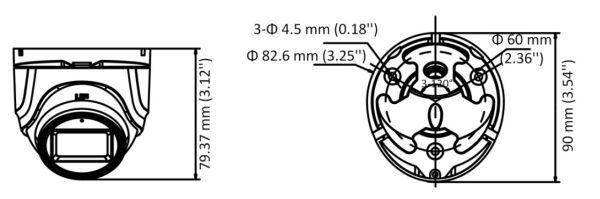 Купольная уличная HD-TVI видеокамера 2Мп HiWatch DS-T203A (3.6 мм) с микрофоном (AoC)