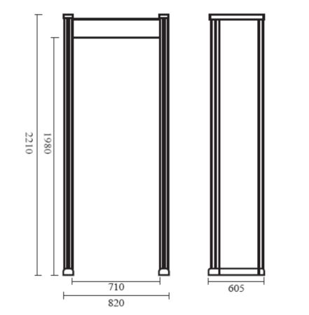 Металлодетектор 18-зонный Hikvision NP-SG118L Металлодетектор 18-зонный Hikvision NP-SG118L