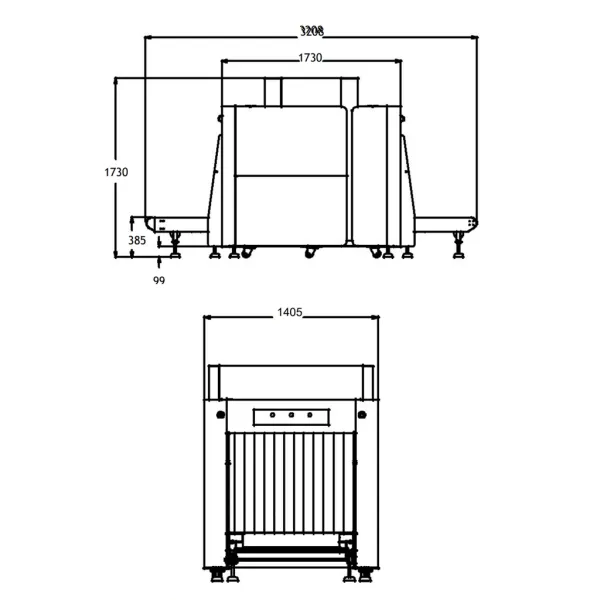 Рентгеновский интроскоп ZKTeco ZKX10080 двухэнергетический для багажа