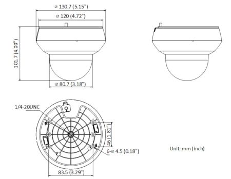 Скоростная поворотная PTZ видеокамера 2Мп HikVision DS-2DE2A204IW-DE3(C0)(S6)(C)