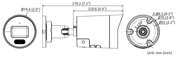 Сетевая IP-камера ColorVu 8Мп Hikvision DS-2CD2087G2H-LIU/SL (4 мм) с интеллектуальной гибридной подсветкой до 40 м