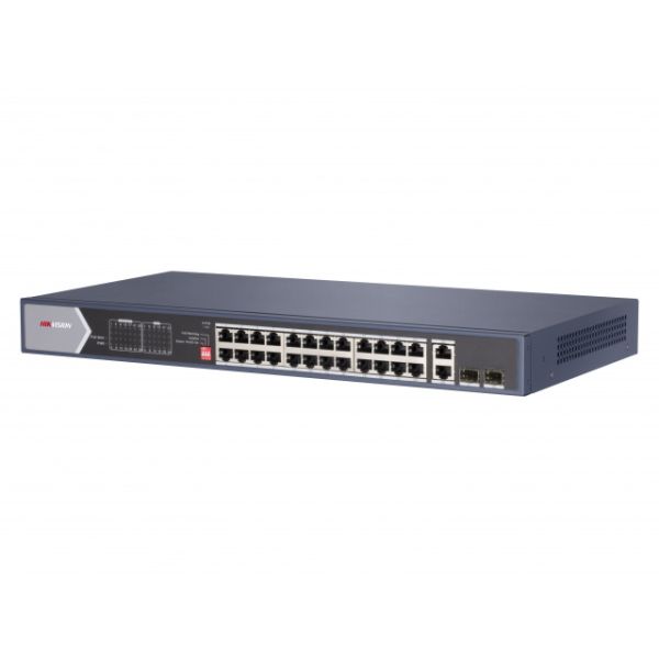 Неуправляемый 28-портовый Hi-PoE коммутатор HikVision DS-3E0528HP-E