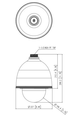 Сетевая антивандальная PTZ-видеокамера 2Мп Wisenet QNP-6320HS, 32x зум, из нержавеющей стали