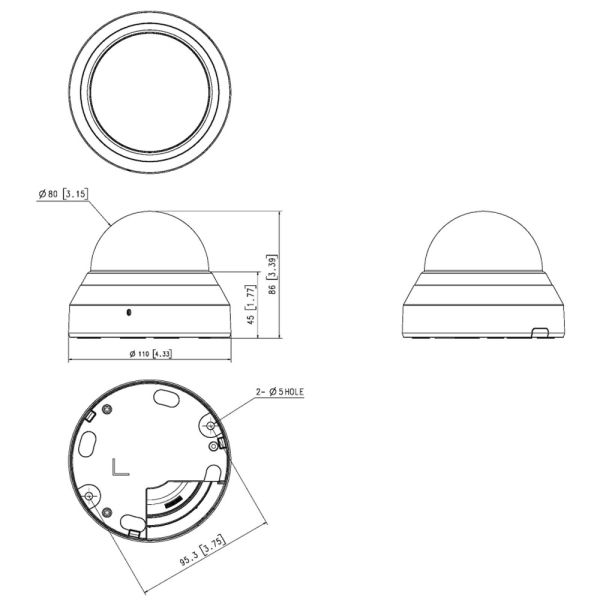 Сетевая IP-видеокамера 2Мп Wisenet QND-6012R (2.8 мм) Сетевая IP-видеокамера 2Мп Wisenet QND-6012R (2.8 мм)