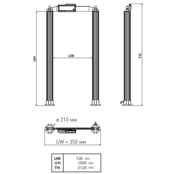 Металлодетектор Ceia HI-PE/CF Mobile (720 мм) арочный