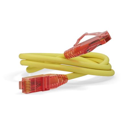 Патч-корд U/UTP Cat.5е Hyperline PC-LPM-UTP-RJ45-RJ45-C6-1M-LSZH-YL, LSZH, 0.15 м, желтый