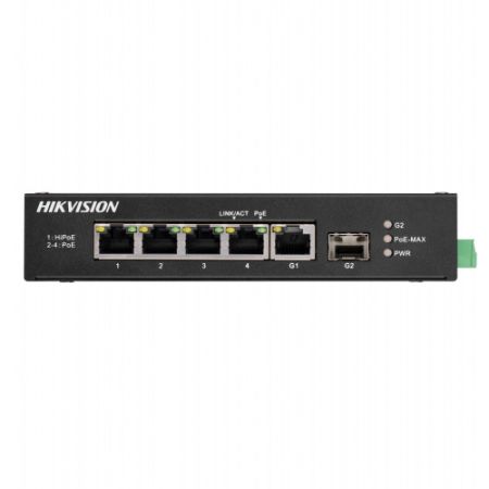 Неуправляемый Hi-PoE-коммутатор HikVision DS-3T0306HP-E/HS с 4 портами Fast Ethernet